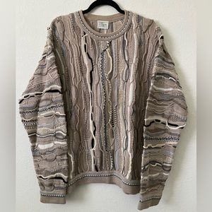 Vintage 90s 3D Knit Coogi Style Sweater Biggie Purely Australian Clothing Co Rap